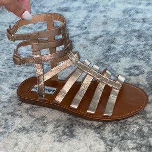 Steve Madden Metallic Gold Sandals Size 6
